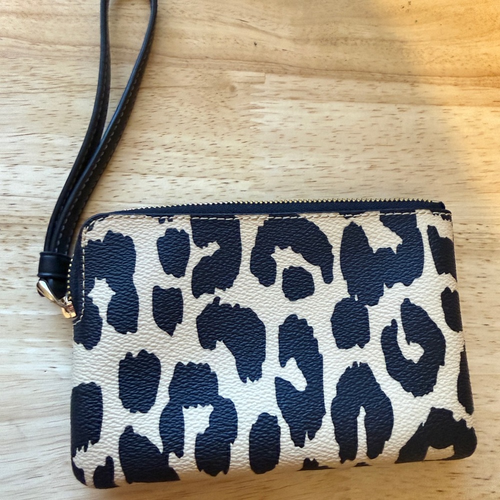 Coach Black and Tan Leopard Print Satchel Set - Picture 8 of 13